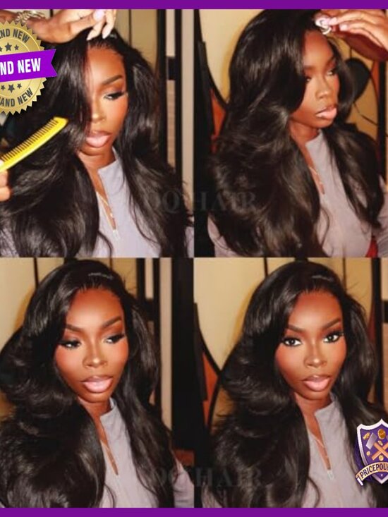 13x6 Lace Front Human Hair Wig 18 Inch Body Wave 180% Density main image 6